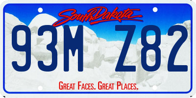 SD license plate 93MZ82