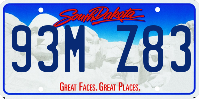 SD license plate 93MZ83