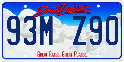 SD license plate 93MZ90