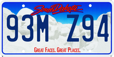 SD license plate 93MZ94