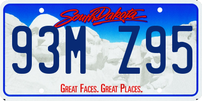 SD license plate 93MZ95