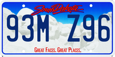 SD license plate 93MZ96