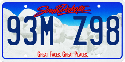 SD license plate 93MZ98