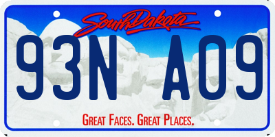 SD license plate 93NA09