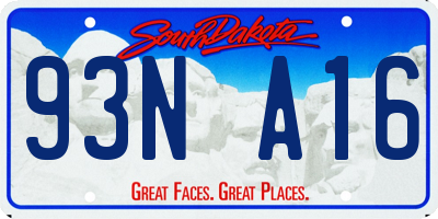 SD license plate 93NA16