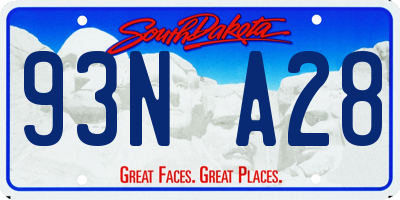 SD license plate 93NA28