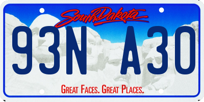 SD license plate 93NA30