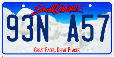 SD license plate 93NA57