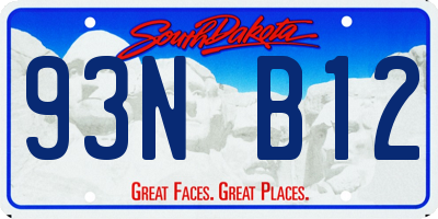 SD license plate 93NB12