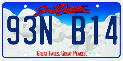 SD license plate 93NB14
