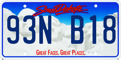 SD license plate 93NB18