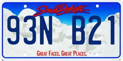 SD license plate 93NB21
