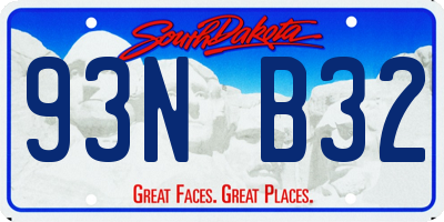 SD license plate 93NB32