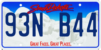 SD license plate 93NB44