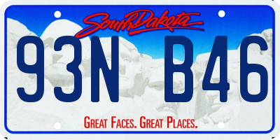 SD license plate 93NB46