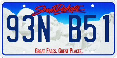 SD license plate 93NB51