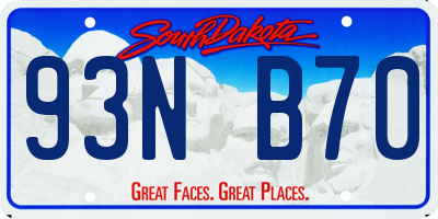 SD license plate 93NB70