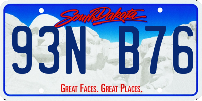 SD license plate 93NB76