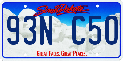 SD license plate 93NC50