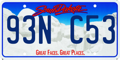 SD license plate 93NC53