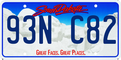 SD license plate 93NC82