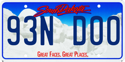 SD license plate 93ND00