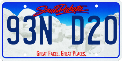 SD license plate 93ND20