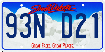 SD license plate 93ND21