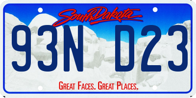 SD license plate 93ND23