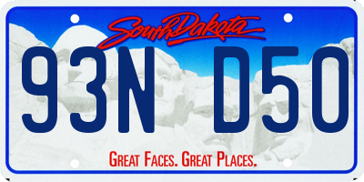 SD license plate 93ND50
