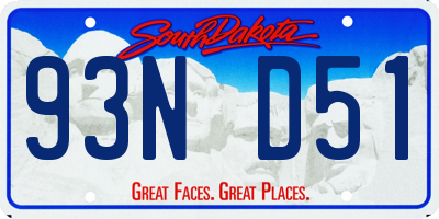 SD license plate 93ND51