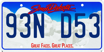 SD license plate 93ND53