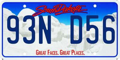 SD license plate 93ND56