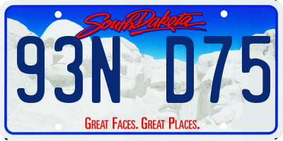 SD license plate 93ND75