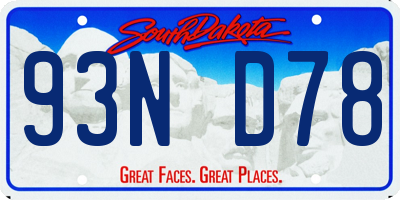 SD license plate 93ND78