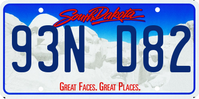 SD license plate 93ND82