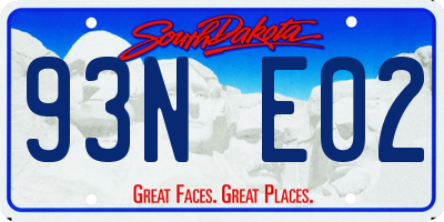 SD license plate 93NE02