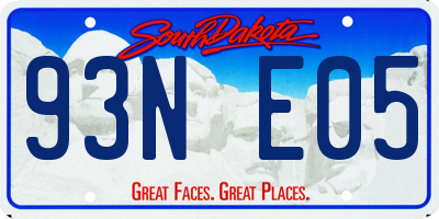 SD license plate 93NE05