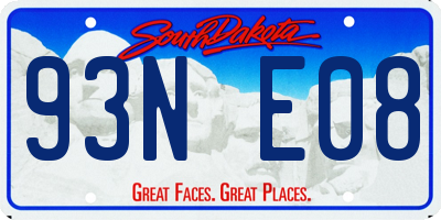 SD license plate 93NE08