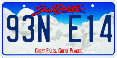 SD license plate 93NE14