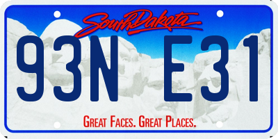 SD license plate 93NE31