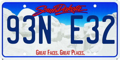 SD license plate 93NE32