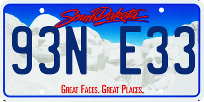 SD license plate 93NE33
