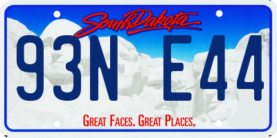 SD license plate 93NE44