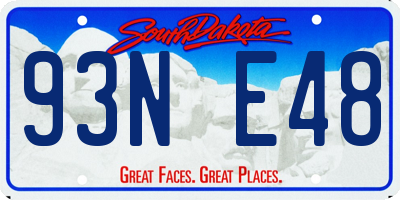 SD license plate 93NE48