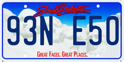 SD license plate 93NE50