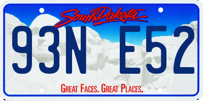 SD license plate 93NE52