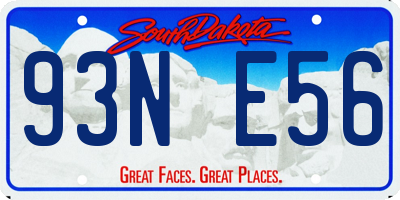 SD license plate 93NE56