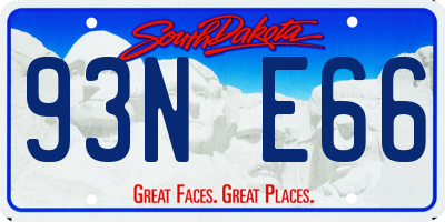 SD license plate 93NE66