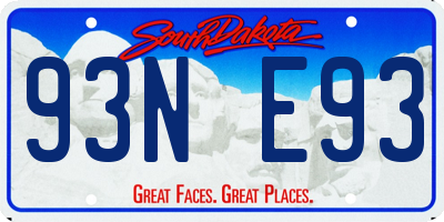 SD license plate 93NE93